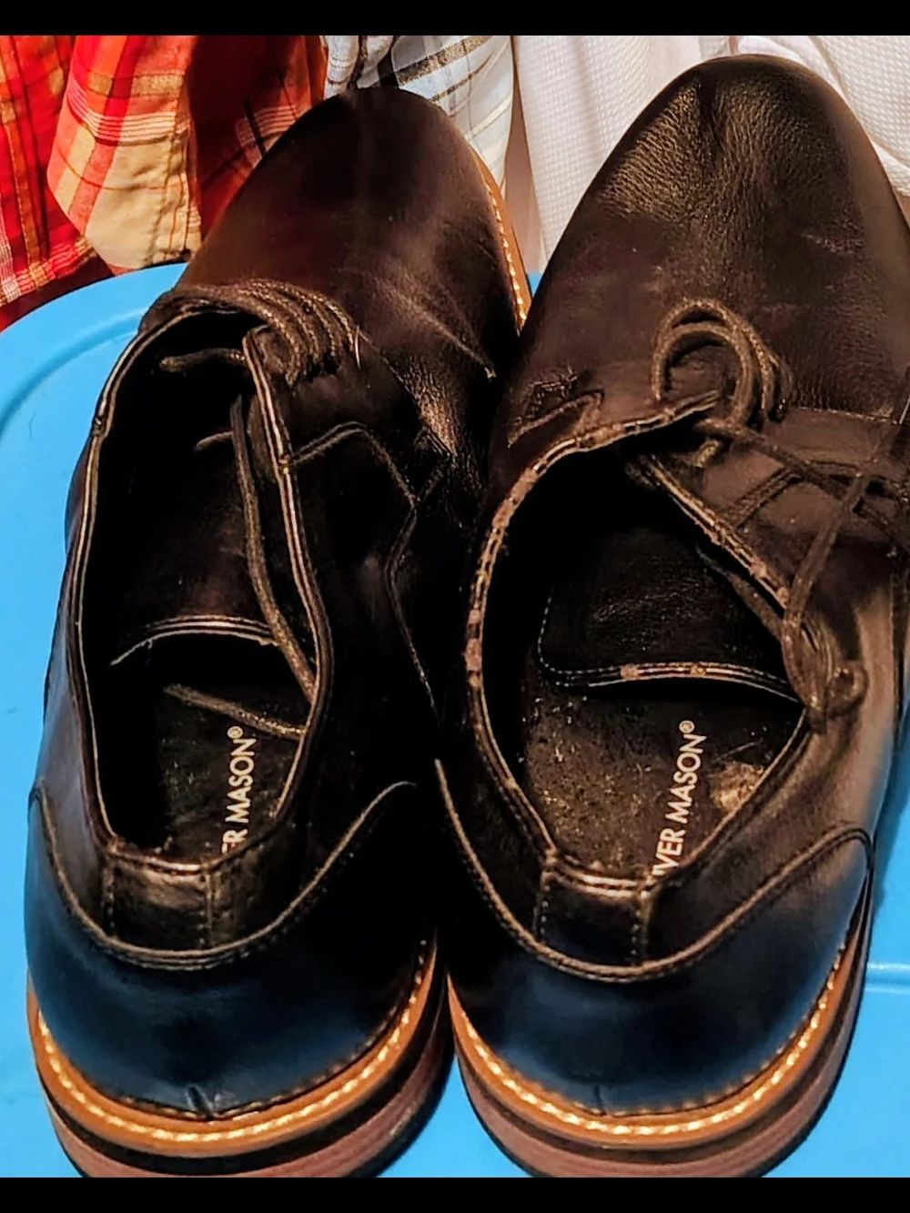 Black Men's Leather Lace-Up Dress Shoes